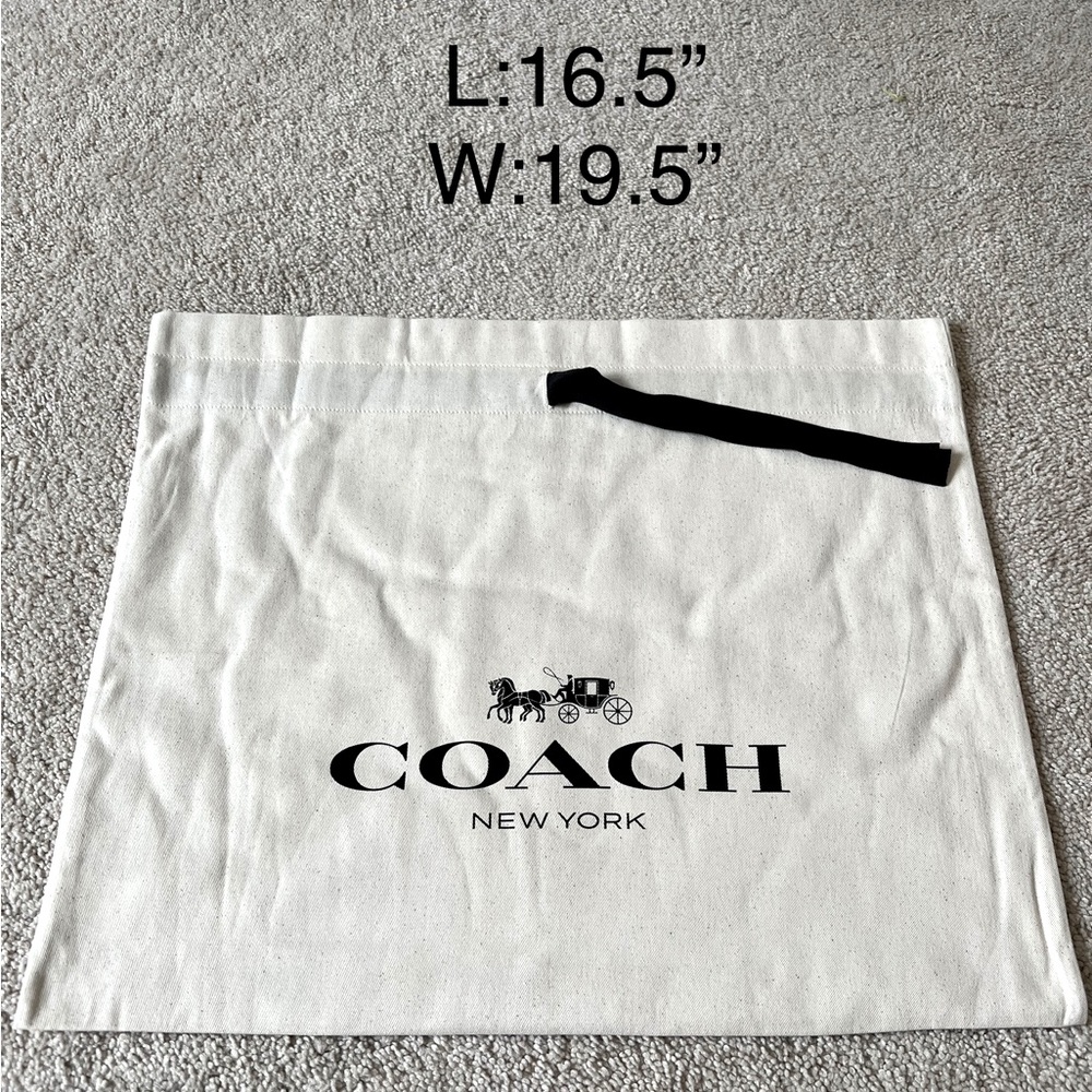 🆕Coach Drawstring Dust Bag Gift Bag Storage Cover Bag 16.5 x 19.5